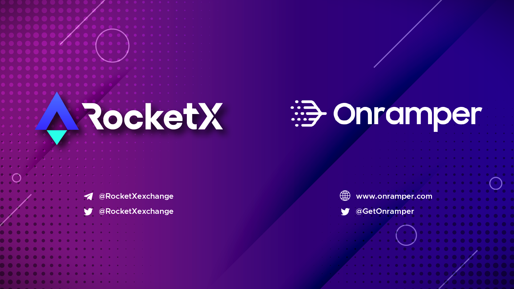RocketX integrates Onramper - An aggregator of all leading fiat On-Ramp service providers. RocketX integrates Onramper - An aggregator of all leading fiat On-Ramp service providers.