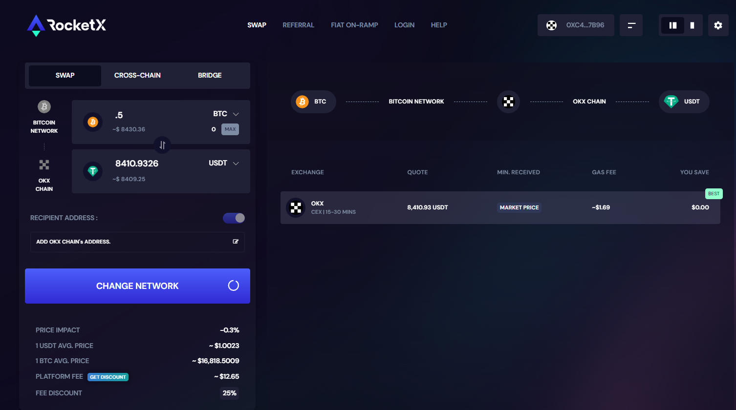 OKC OKX Chain swaps and bridge