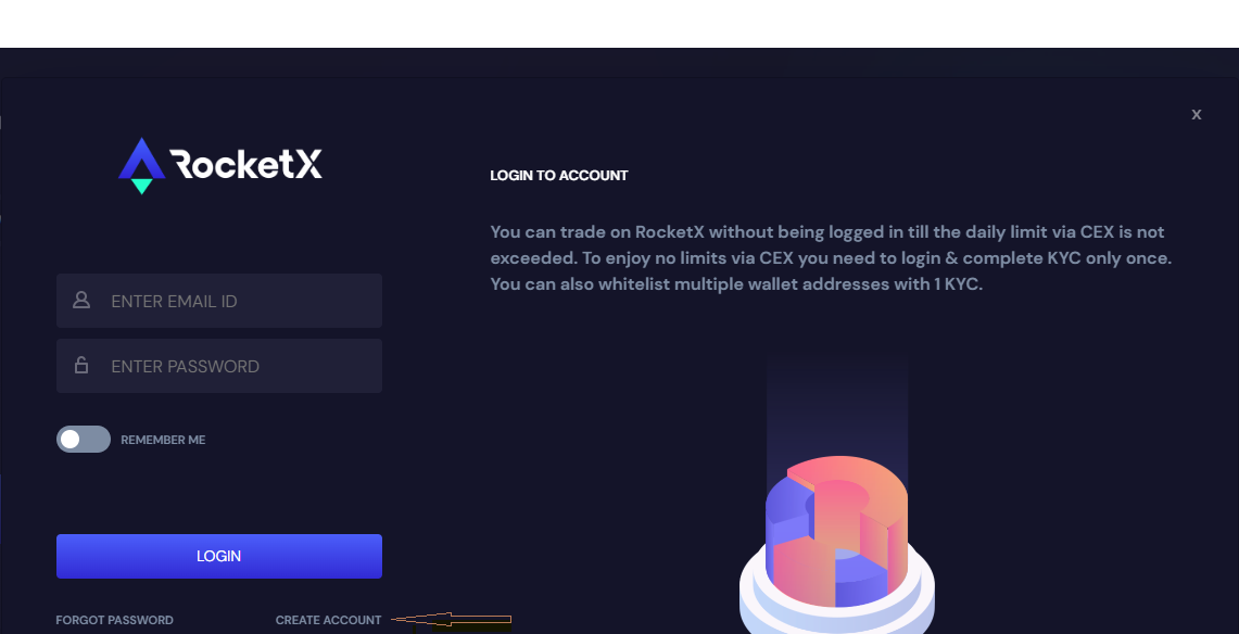 rocketx account creation step 3 rocketx account creation step 3