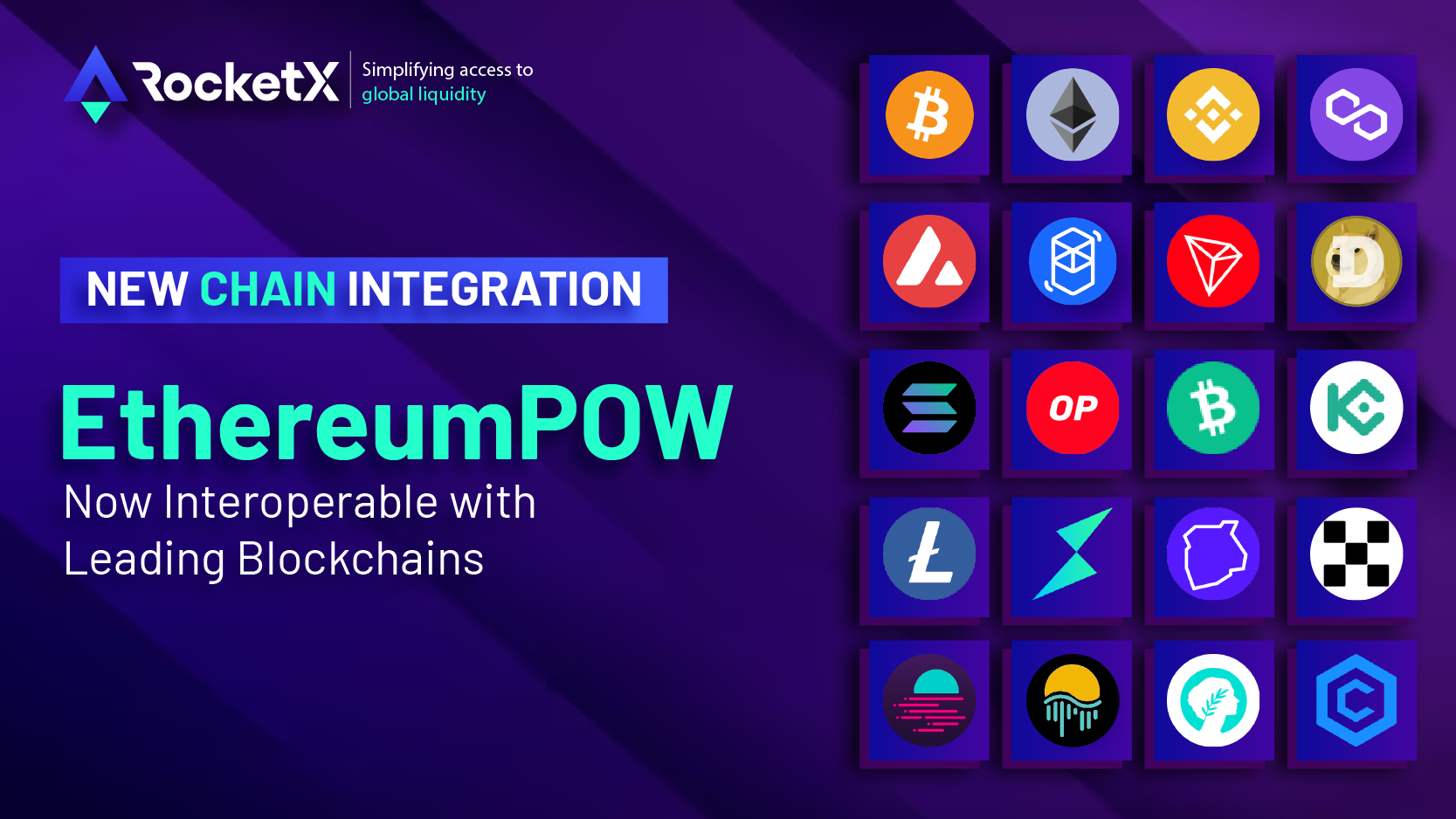 RocketX Brings One-Click Cross-Chain Swaps to Boost EthereumPOW (ETHW) Trading EthereumPOW (ETHW) Enters into a Strategic Partnership with RocketX to Simplify Access to Liquidity Across Both CEX & DEX