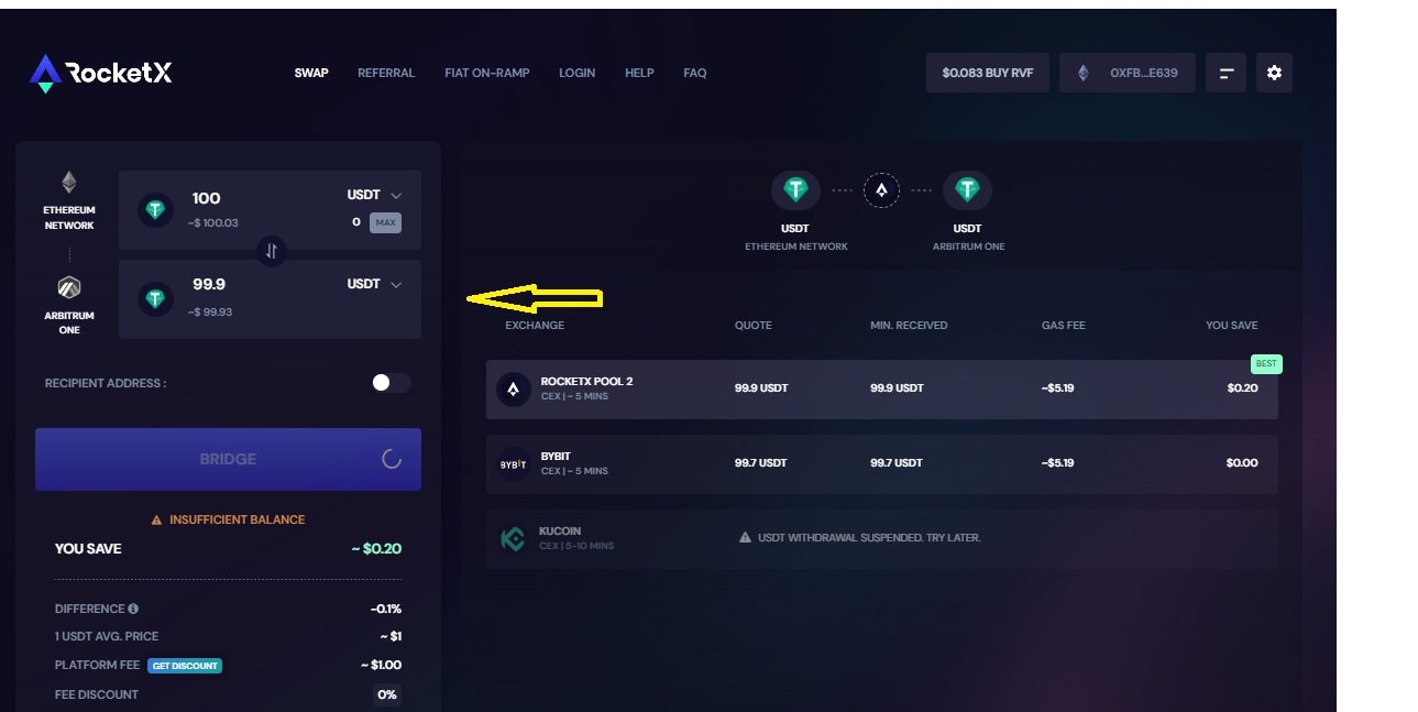 select arbitrum network Step 2<br />
Select Arbitrum Netwwork